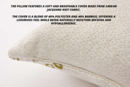 Indonesian Bamboo Adjustable Memory Foam Pillow - Eco-Friendly, Customisable Comfort, 72x43cm - thumbnail 8