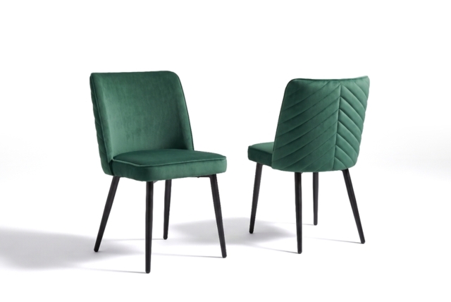Misa Velvet Dining Chairs and Dining Table Set - image 1