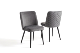 Misa Velvet Dining Chairs and Dining Table Set - thumbnail 4