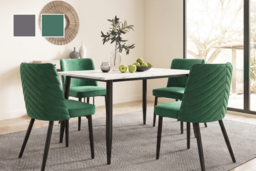 Misa Velvet Dining Chairs and Dining Table Set - thumbnail 6