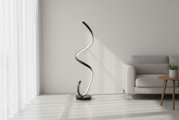 LED Spiral Floor Lamp With Soft White Illumination - thumbnail 6