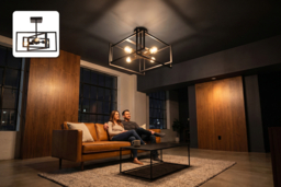 3 or 4-Light Industrial Semi-Flush Mount Ceiling Light - thumbnail 6