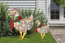 Twelve Days of Christmas 3 French Hens LED Outdoor Christmas Lights - thumbnail 4