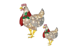 Twelve Days of Christmas 3 French Hens LED Outdoor Christmas Lights - thumbnail 1