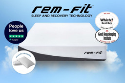 Rem-Fit Hybrid Pocket 1000 Memory Foam Mattress - Pressure Relief & Support, 4 Sizes, Included Pillows - thumbnail 2