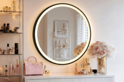 Round LED Wall Mirror with Dimmable Light - thumbnail 6