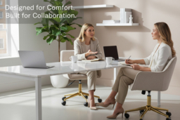 Velvet Upholstered Ergonomic Swivel Chair - Flared Arms & Adjustable Height - thumbnail 7
