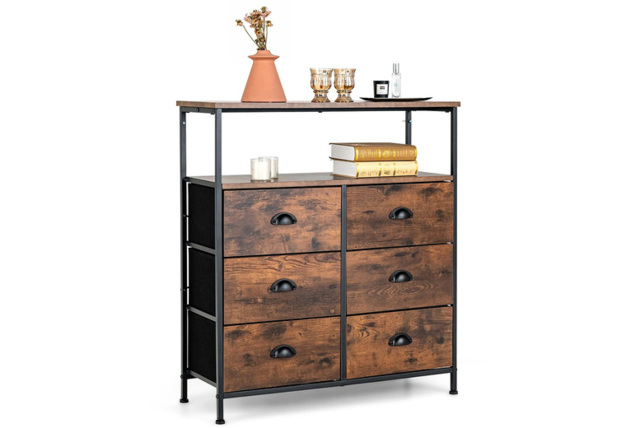80x30cm 2-Tier Fabric Drawer Dresser - image 1