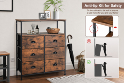 80x30cm 2-Tier Fabric Drawer Dresser - thumbnail 7