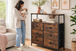 80x30cm 2-Tier Fabric Drawer Dresser - thumbnail 2