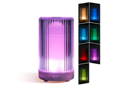 Modern ABS & PP Aroma Diffuser Night Light Humidifier - 200ml, Compact Table Decor, Minimalist Style - thumbnail 5
