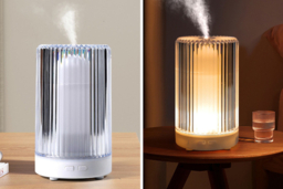 Modern ABS & PP Aroma Diffuser Night Light Humidifier - 200ml, Compact Table Decor, Minimalist Style - thumbnail 7