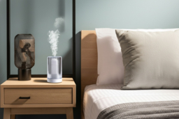 Modern ABS & PP Aroma Diffuser Night Light Humidifier - 200ml, Compact Table Decor, Minimalist Style - thumbnail 6