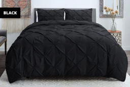 PRICE DROP! Luxury Pintuck Polycotton Duvet Set - Soft, Fade-Resistant, Machine Washable - 4 Sizes & 13 Colours - thumbnail 3