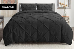 PRICE DROP! Luxury Pintuck Polycotton Duvet Set - Soft, Fade-Resistant, Machine Washable - 4 Sizes & 13 Colours - thumbnail 4