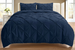 PRICE DROP! Luxury Pintuck Polycotton Duvet Set - Soft, Fade-Resistant, Machine Washable - 4 Sizes & 13 Colours - thumbnail 6