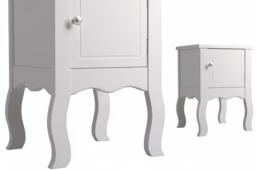 Classic Wooden Bedside Table with Storage Drawer & Cabinet - thumbnail 4