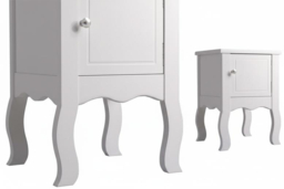Classic Wooden Bedside Table with Storage Drawer & Cabinet - thumbnail 8