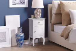 Classic Wooden Bedside Table with Storage Drawer & Cabinet - thumbnail 7
