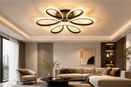 Dimmable Acrylic Petal LED Ceiling Light with Remote Control - thumbnail 6