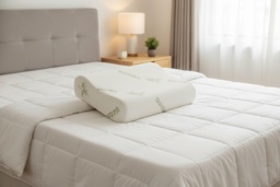 Bamboo Memory Foam Orthopedic Pillow - Ergonomic, Breathable & Antibacterial, 3 Sizes - thumbnail 2