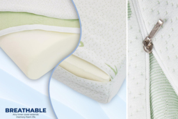 Bamboo Memory Foam Orthopedic Pillow - Ergonomic, Breathable & Antibacterial, 3 Sizes - thumbnail 4