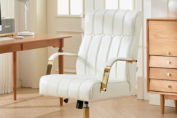 Luxurious PU Leather Office Chair with Adjustable Height and Tilt - thumbnail 3