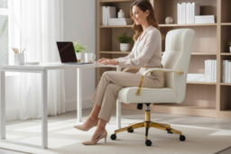 Luxurious PU Leather Office Chair with Adjustable Height and Tilt - thumbnail 6