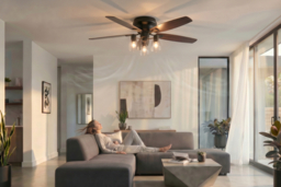 52-Inch Ceiling Fan Light with Remote and Timer - thumbnail 6