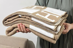 Designer  Avalon Cotton Throw Blanket & Pillowcase Set - Ultra Soft, Modern Design, 140x165cm - thumbnail 8