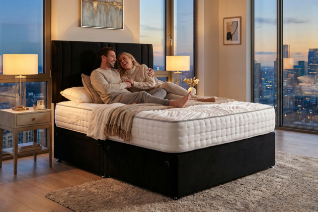 PRICE DROP! Alura Divan Bed with Mattress - Multiple Colours & Sizes - image 1
