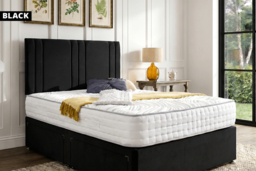 PRICE DROP! Alura Divan Bed with Mattress - Multiple Colours & Sizes - thumbnail 4
