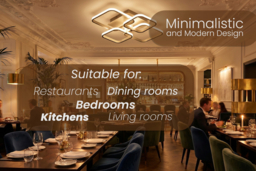 Semi-Flush Dimmable LED Ceiling Light with Remote Control - thumbnail 8