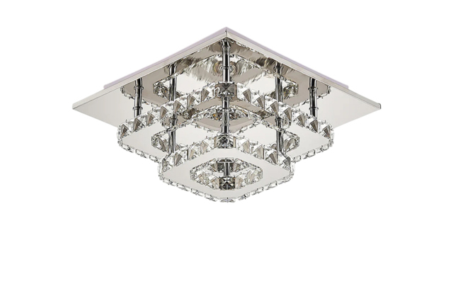 Double-Tier Crystal LED Ceiling Light - image 1