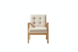 Modern Wood Frame Upholstered Armchair with Ergonomic Comfort Design