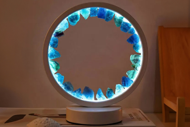 Crystal Cluster LED Table Lamp - Rechargeable, Modern Healing Light (Amethyst, Citrine or Quartz) - image 1