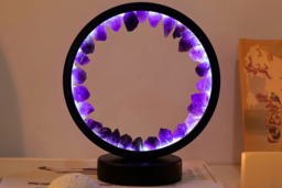 Crystal Cluster LED Table Lamp - Rechargeable, Modern Healing Light (Amethyst, Citrine or Quartz) - thumbnail 8