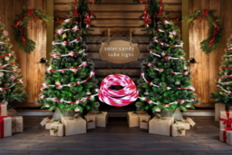 Solar-Powered LED Christmas Candy Rope Lights - Outdoor Festive String Lighting in 3 Lengths - thumbnail 6