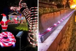 Solar-Powered LED Christmas Candy Rope Lights - Outdoor Festive String Lighting in 3 Lengths - thumbnail 4