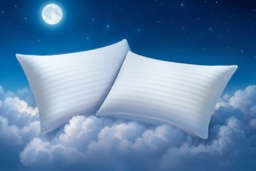 Ultra-Firm Non-Allergenic Pillows - Pair - Super Firm Spiral Fibre, Polycotton Cover, Supportive & Hypoallergenic - thumbnail 2
