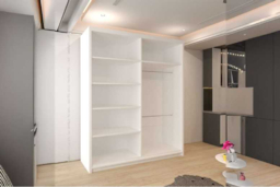 Modern Oak & Mirror Sliding Door Wardrobe - MDF Chipboard, Space-Saving Storage, 150cm or 203cm, Contemporary Bedroom Furniture - thumbnail 6