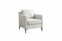 Linen Upholstered Single Sofa Armchair - Beige - thumbnail 5