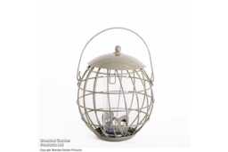 Squirrel-Proof Bird Feeder - Durable Steel, Sage Green, Wildlife-Friendly - thumbnail 3