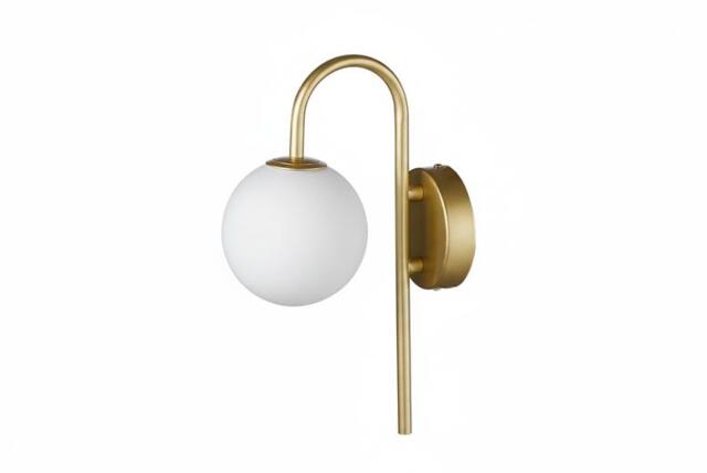 Golden Wall Light with Frosted Glass Shade - image 1