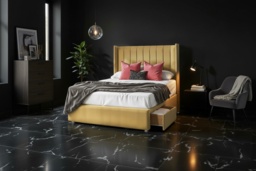 PRICE DROP! Beige Plush Divan Bed with Storage - thumbnail 2