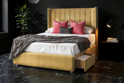 PRICE DROP! Beige Plush Divan Bed with Storage - thumbnail 5