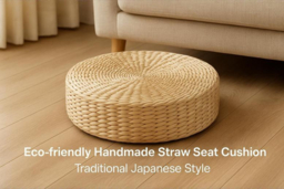 Handwoven Japanese Straw Bedroom Seat Cushion - Eco-Friendly, Breathable & Multiple Sizes - thumbnail 8