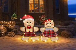 LED Outdoor Gingerbread Lights - Boy or Girl - 1 or 2 Pcs - thumbnail 1