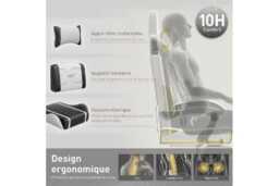 EcoFurnix Ergonomic Reclining Sofa Chair with Massage, Footrest & Modern Scandi Design - Fabric 1-Seater - thumbnail 4