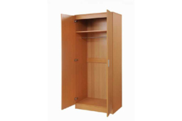 Elegant Oak 2-Door Wardrobe with Hanging Rail & Shelf - Compact Bedroom Storage, Classic Finish - thumbnail 7